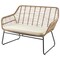 Manhattan Comfort Antibes 2.0 Steel Rattan 4-Piece Patio Conversation Set with Cushions in Cream OD-CV011-CR - alternate 5